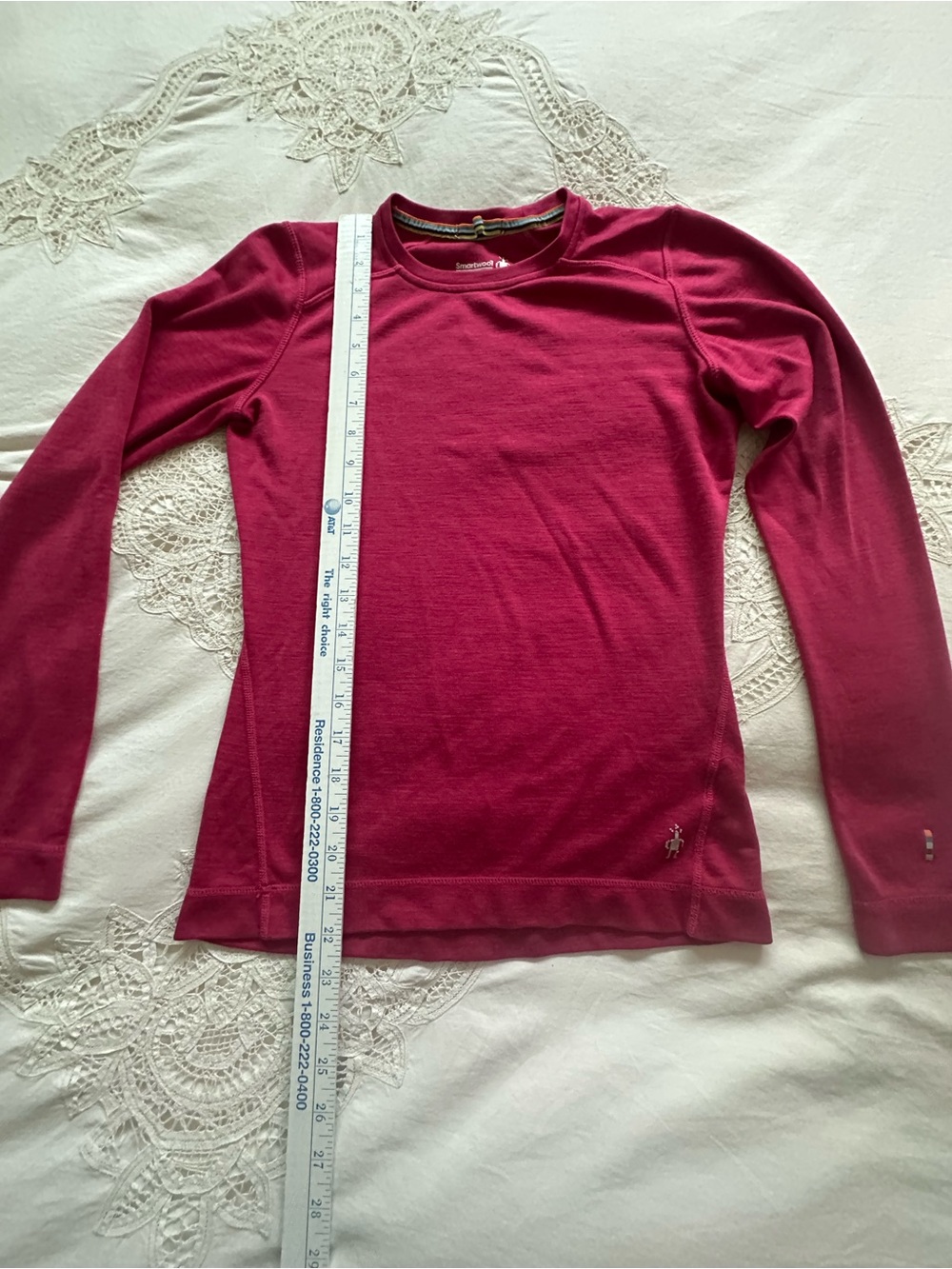 Smartwool Raspberry Base Long sleeve, XS - Picture 7 of 13